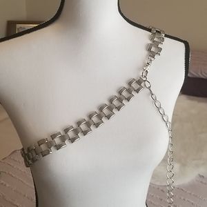 Silver linked belt